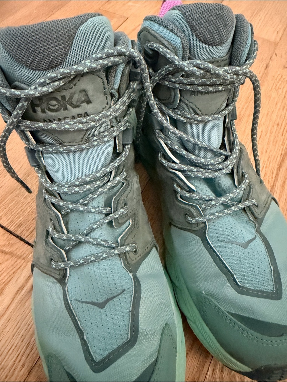 Hoka Women's Anacapa Mid Gtx Hiking Shoes Boots in mist green - Picture 3 of 7